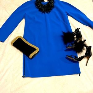 Ann Taylor; Long sleeve, scoop neck sheath dress
